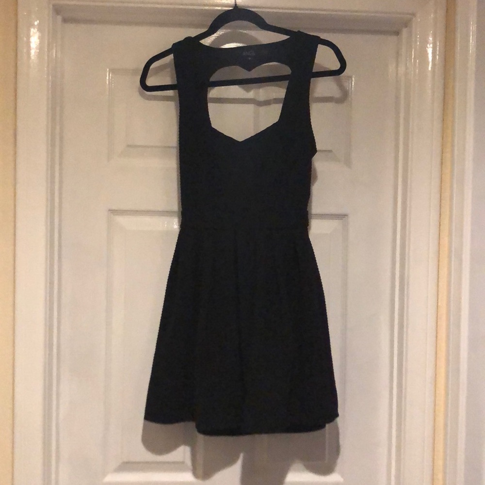 Black peplum dress